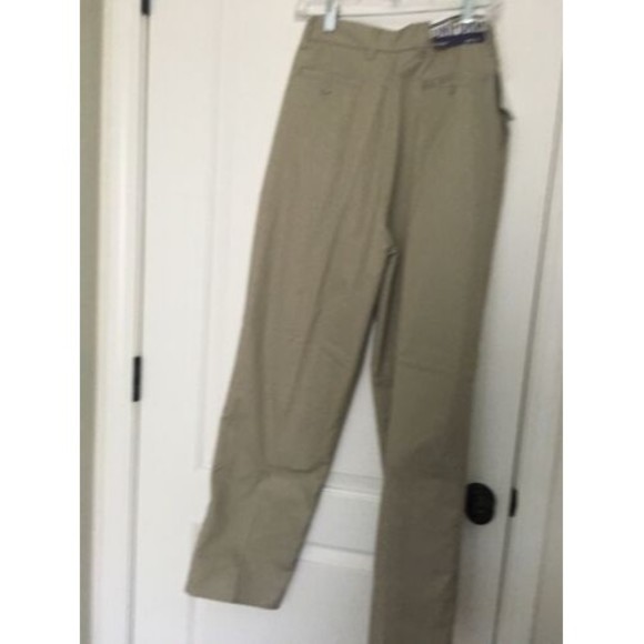 Authentic School Uniform Casual Pants Boys 20 Slim Fit Double Knee Khaki - Picture 7 of 11
